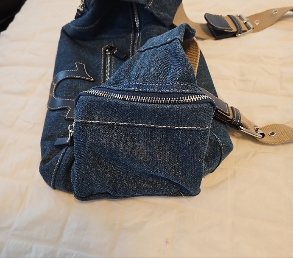 True Religion Blue Denim Crossbody Bag - Picture 5 of 14